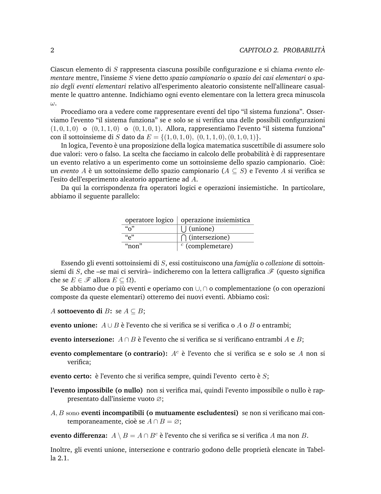 Probabilità e Statistica