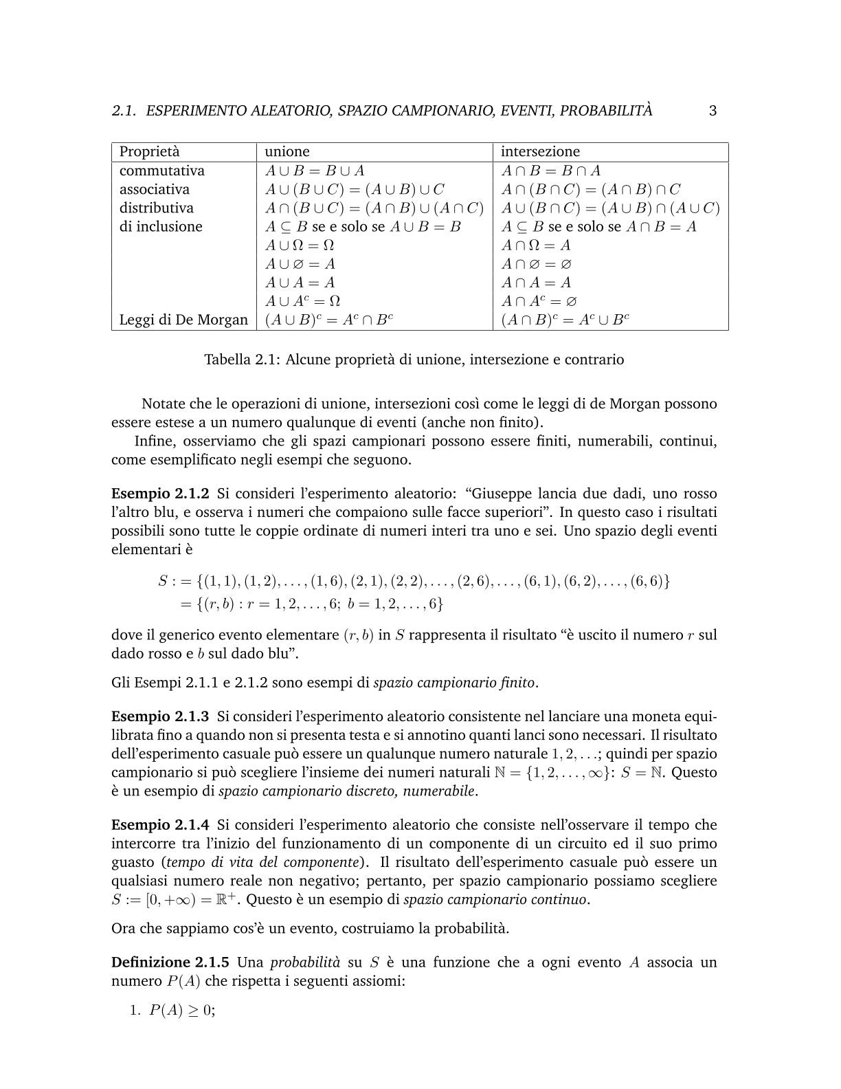 Probabilità e Statistica