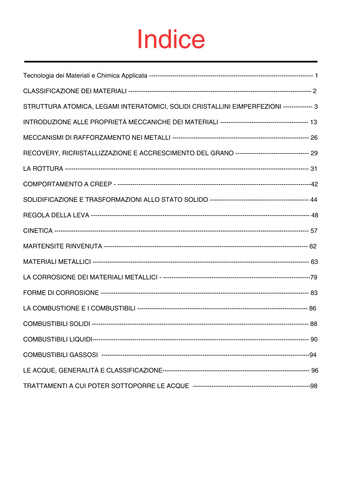 Tecnologia dei Materiali