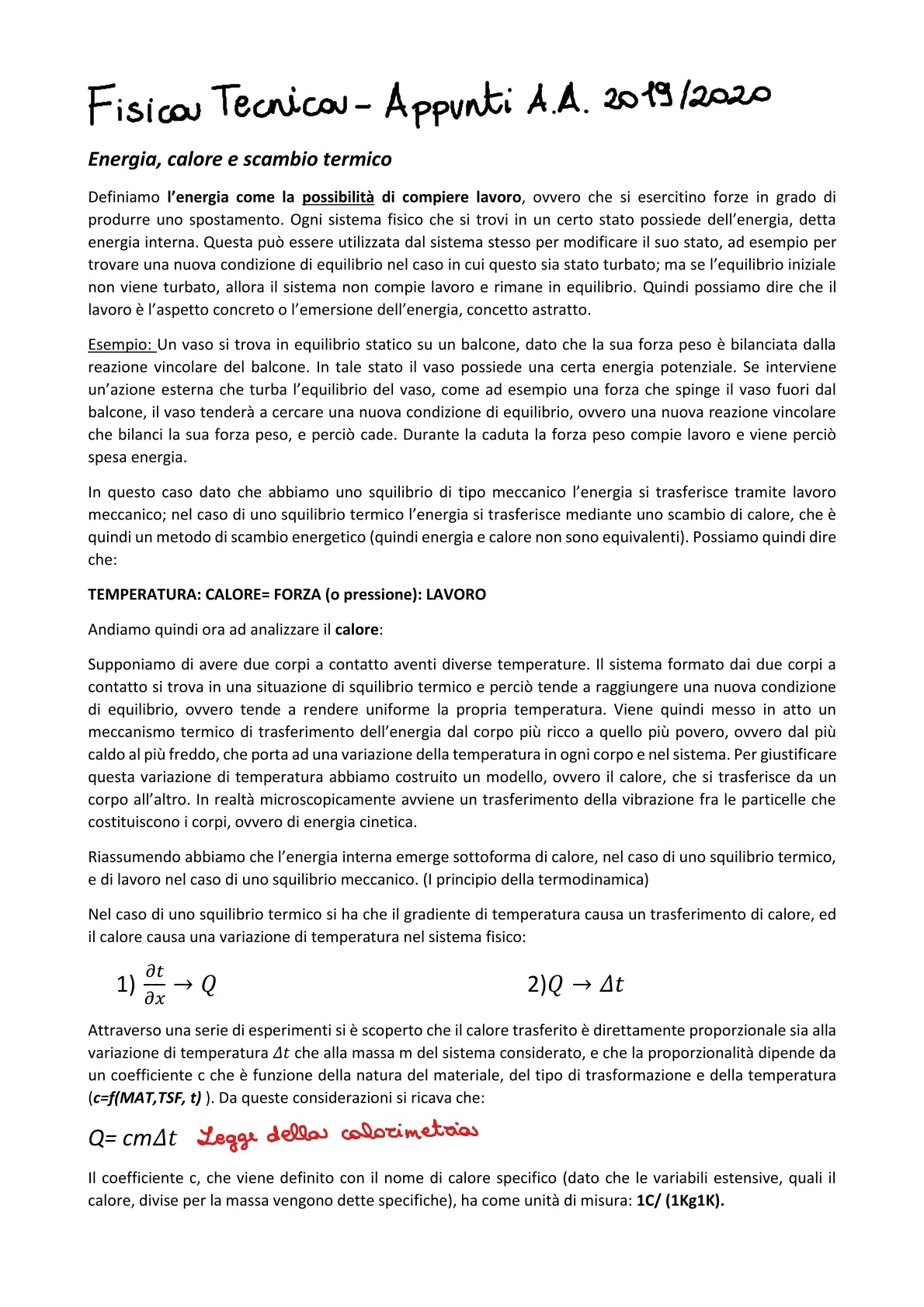 Fisica Tecnica