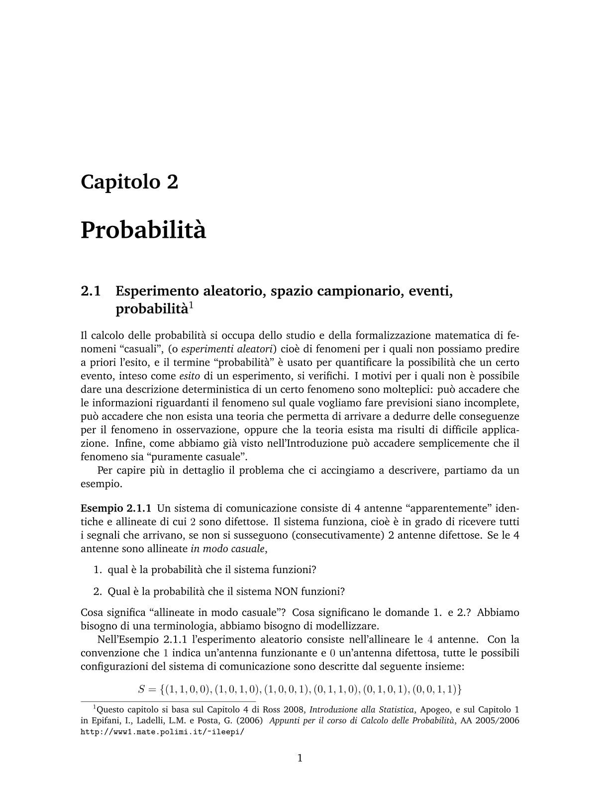 Probabilità e Statistica