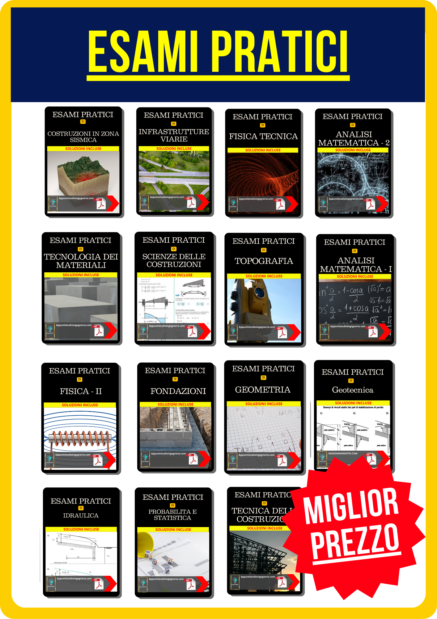 TUTTI E 15 GLI ESAMI (80% DI SCONTO)