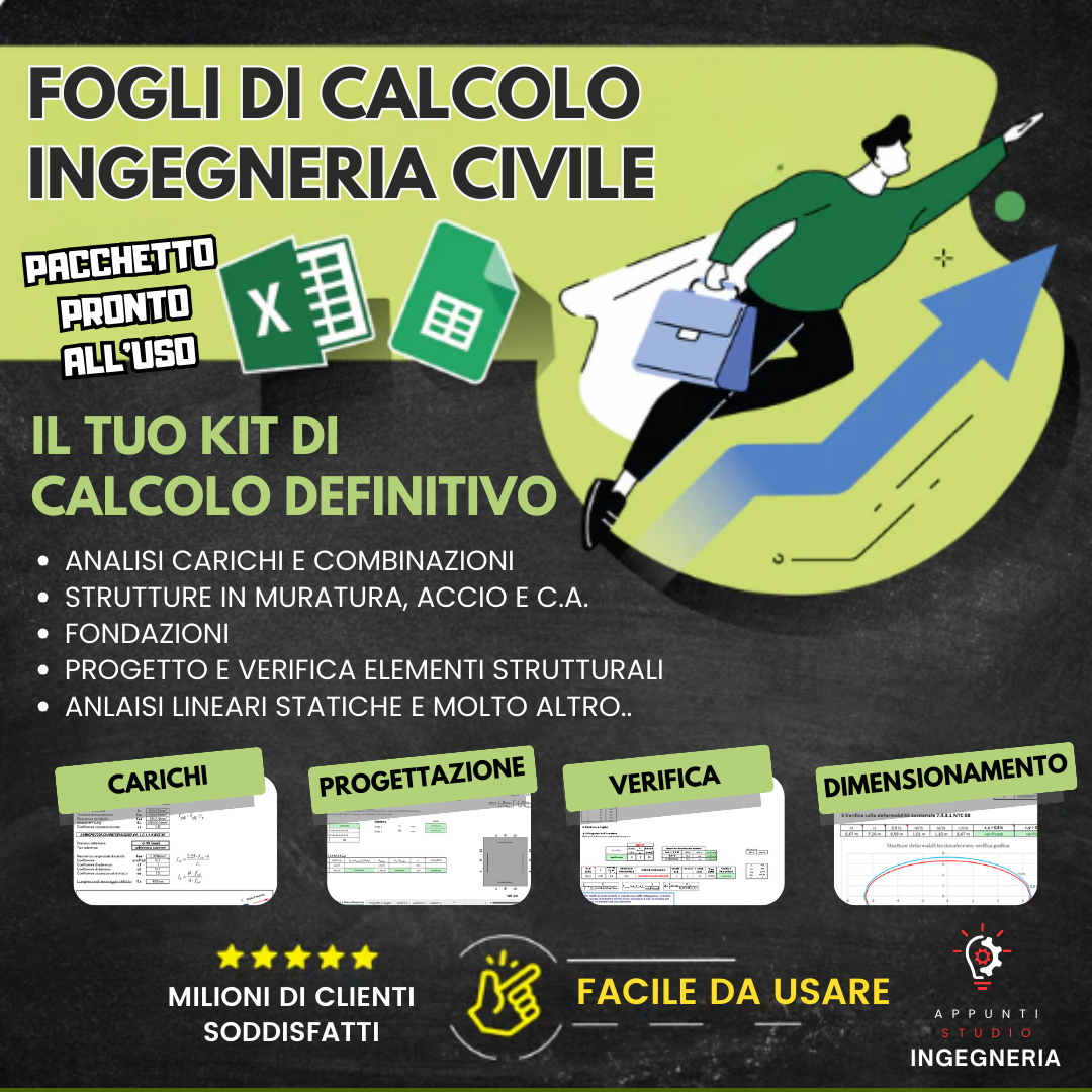 FOGLI DI CALCOLO PER INGEGNIARIA CIVILE